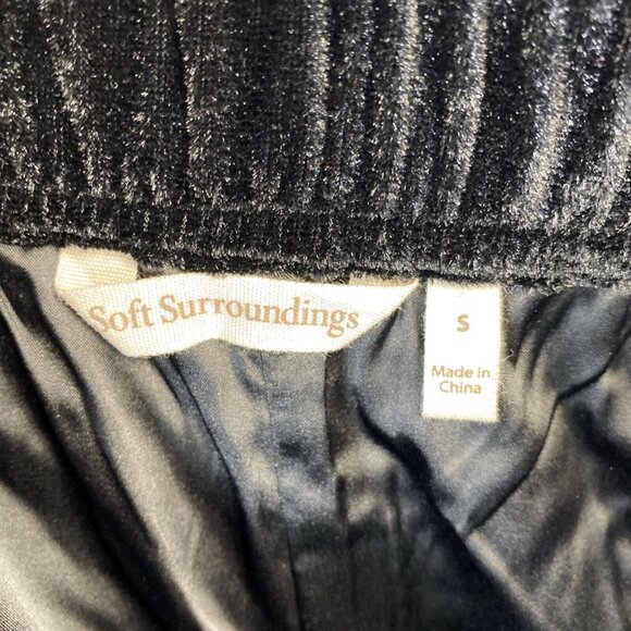 Soft Surroundings Eva Sequin Pants Womens Size Small Boot Cut Black Sparkle NWT - Picture 10 of 12